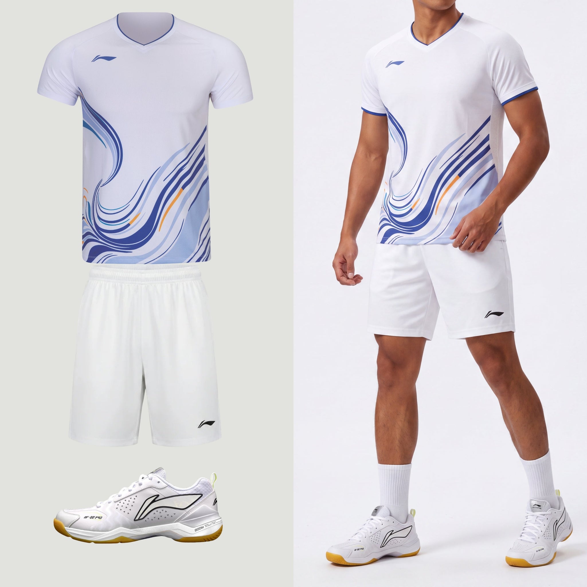 Li-Ning Wave Stripes blanc unisexe