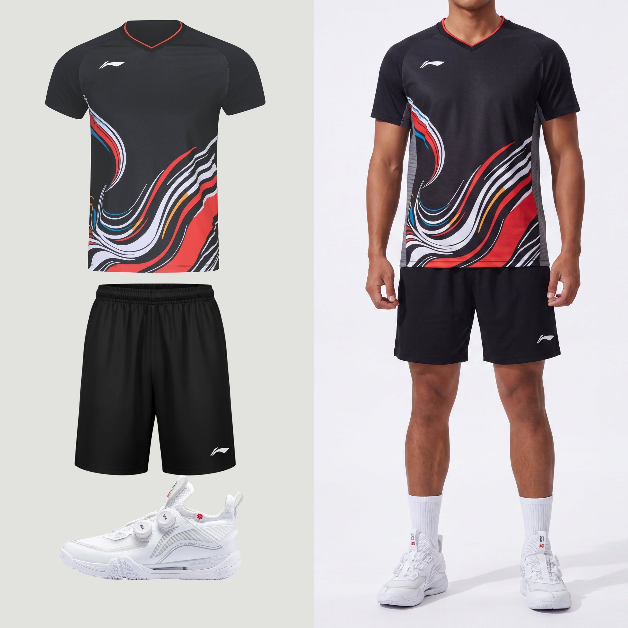 Li-Ning Wave Stripes noir unisexe