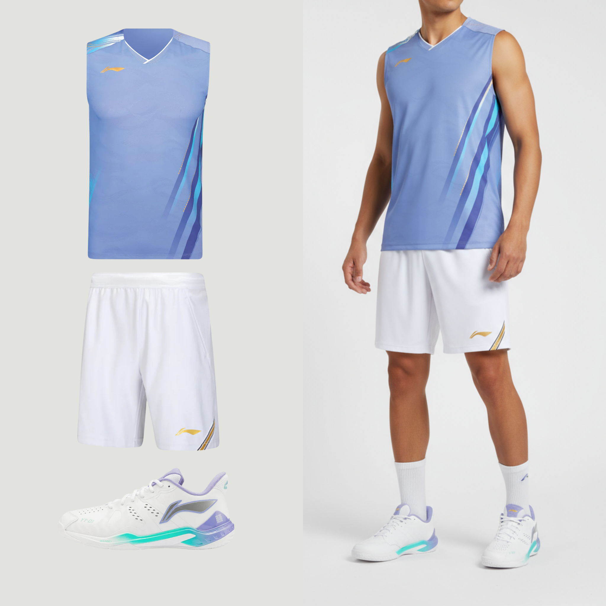 Li-Ning Side Effect Light Blue Tank Top