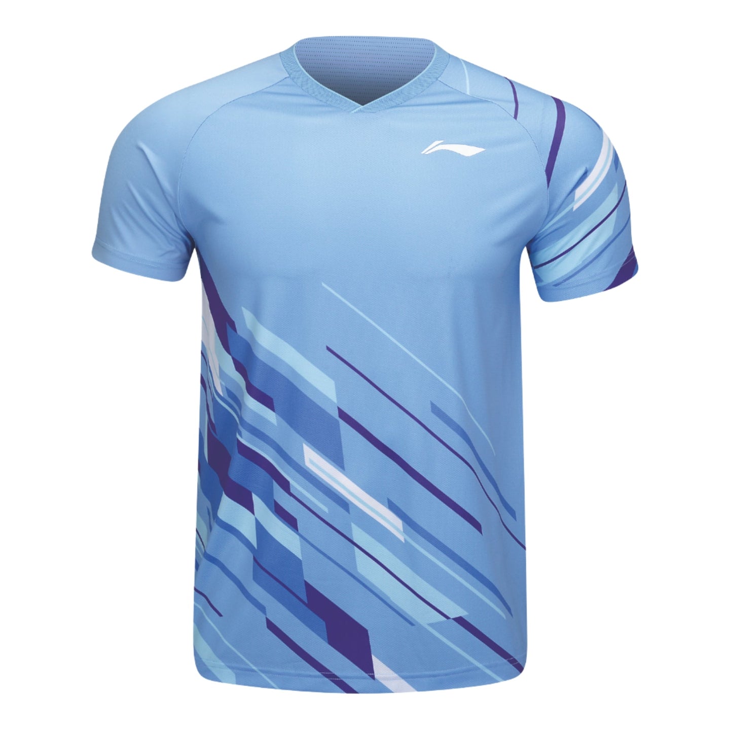 Badminton T-shirt - Li-Ning Brush Light Blue Unisex - SportYouUp Danmark